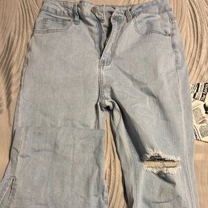 Blue Skinny Distressed Jeans